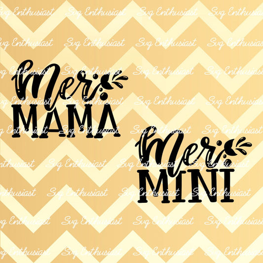 Mer Mama - Mer Mini SVG PNG DXF