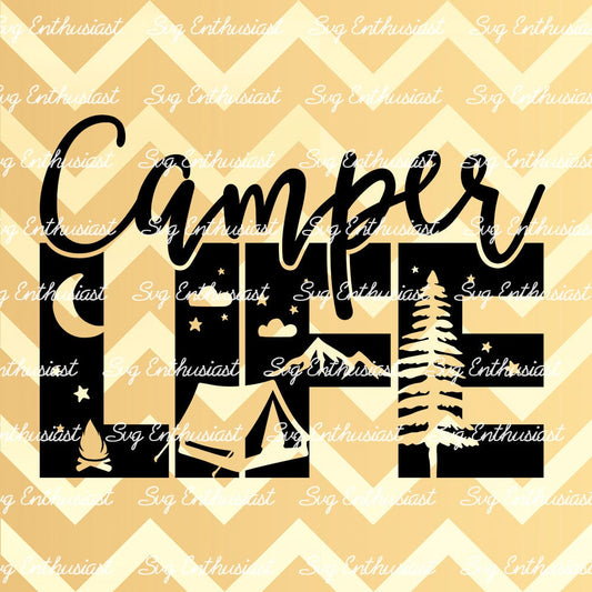 Camper Life SVG PNG DXF