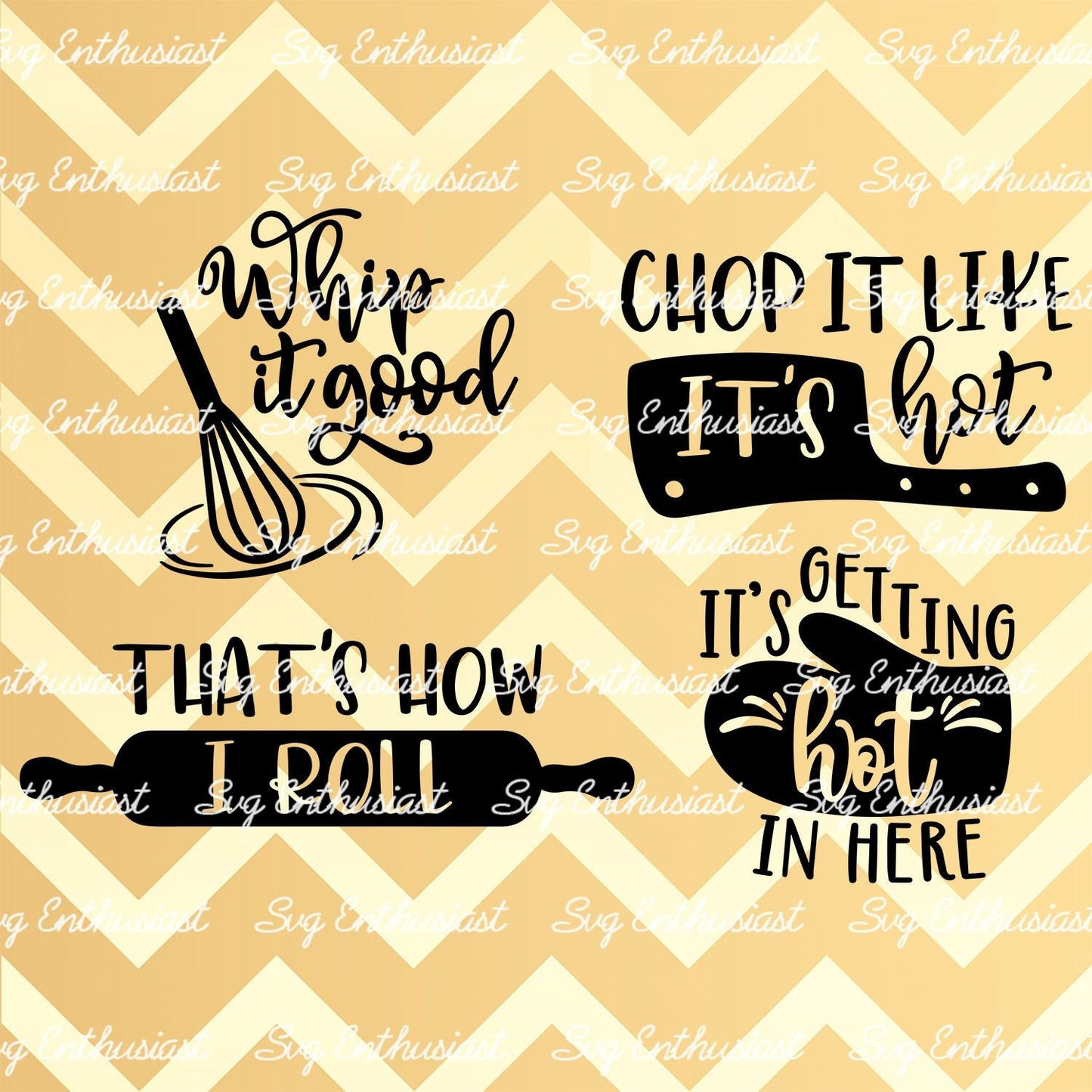 Kitchen fun sayings bundle SVG PNG DXF