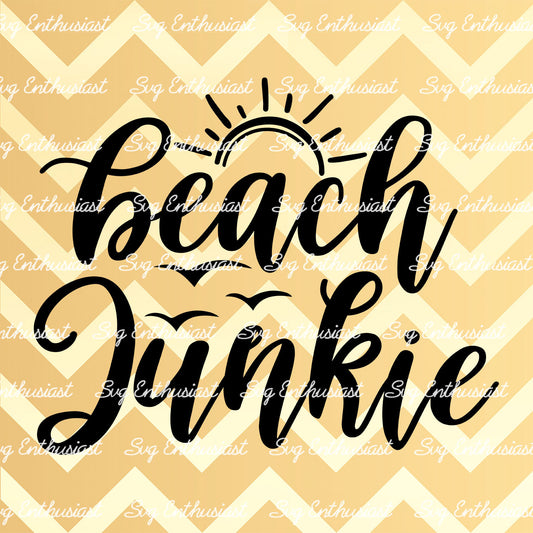 Beach Junkie SVG PNG DXF