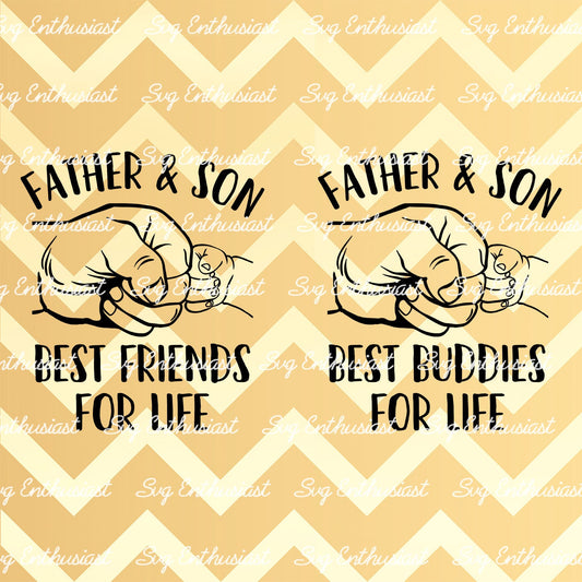 Father & son SVG PNG DXF