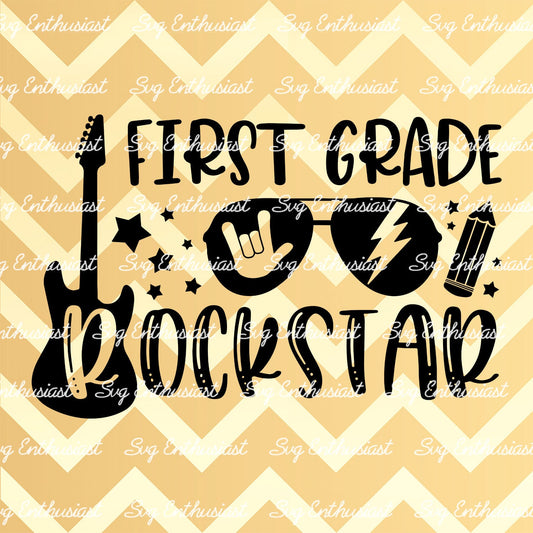 First grade Rockstar SVG PNG DXF