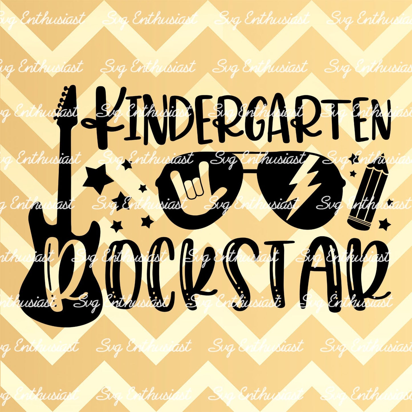 Kindergarten Rockstar SVG PNG DXF