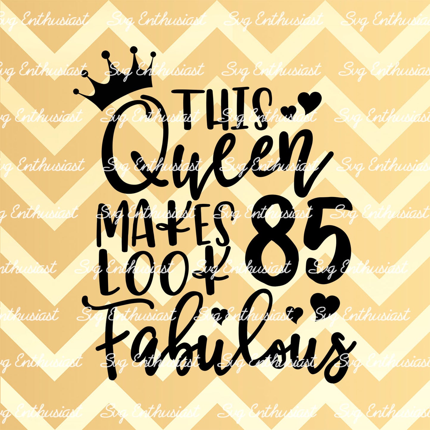 This Queen makes 85 look Fabulous SVG PNG DXF