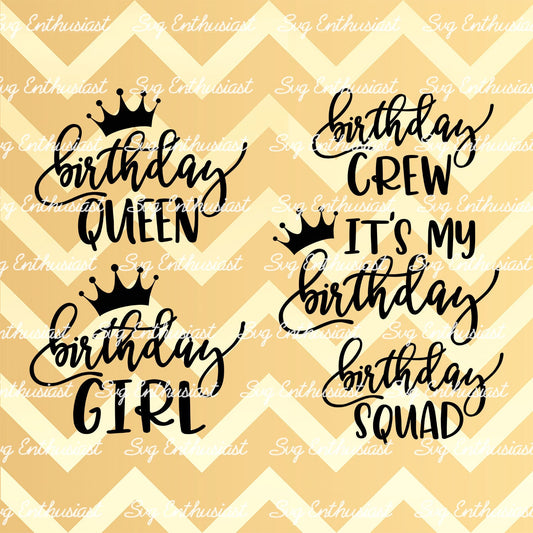 Birthday bundle SVG PNG DXF