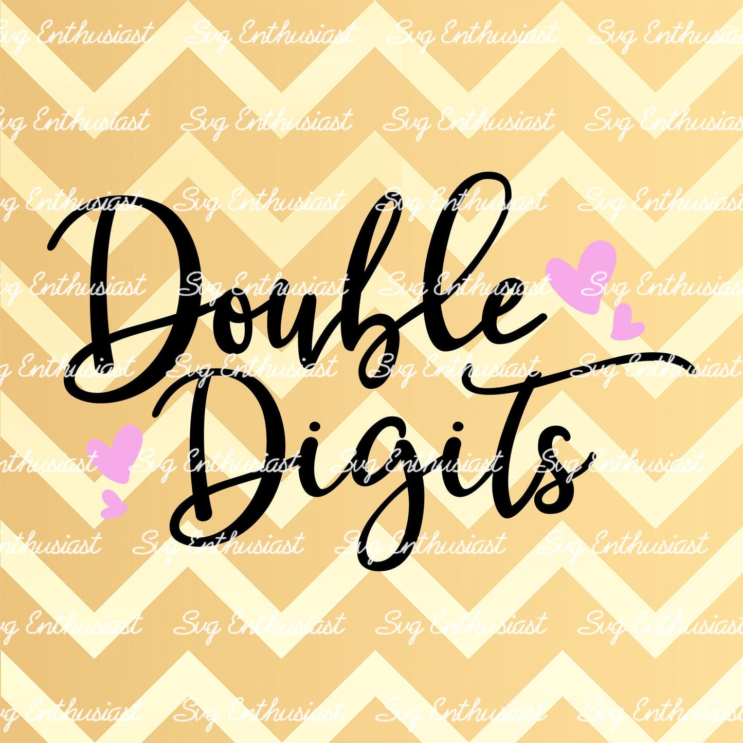 Double digits SVG PNG DXF