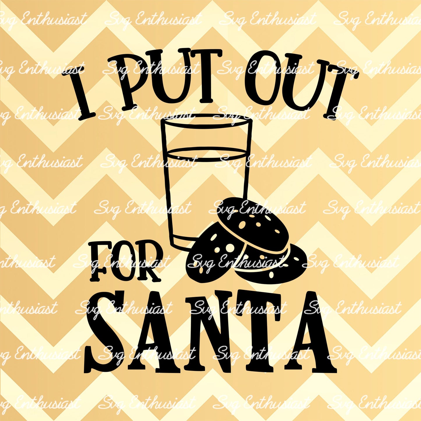 I put out for Santa - Milk and Cookies SVG PNG DXF