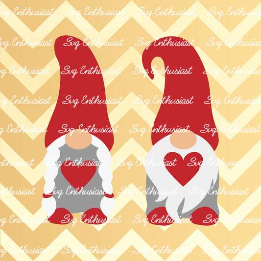 Valentine Gnome SVG PNG DXF