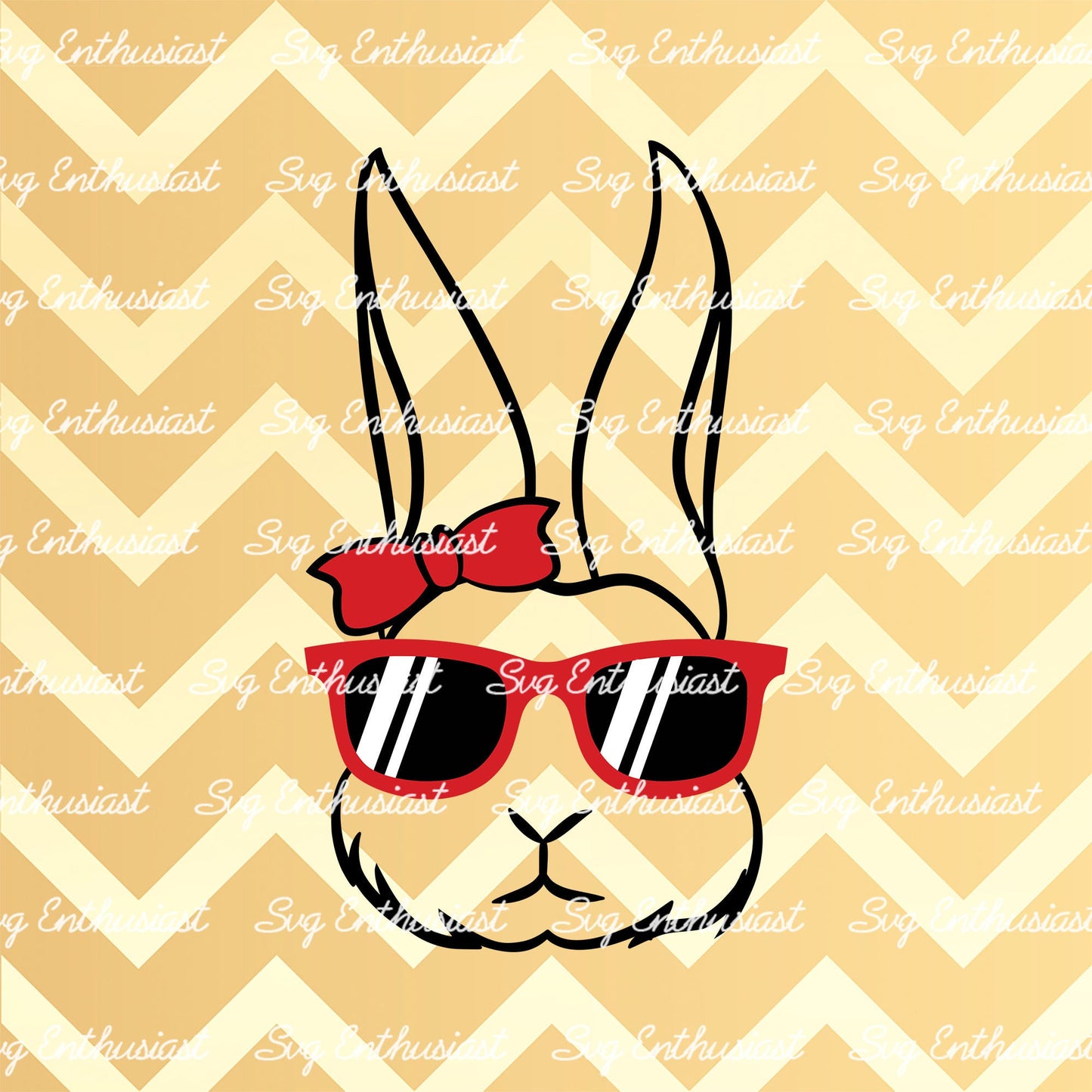 Cool bunny SVG PNG DXF