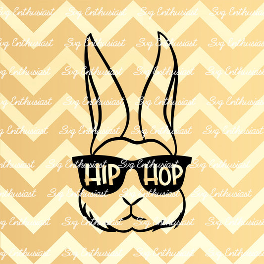 Hip Hop Bunny SVG PNG DXF