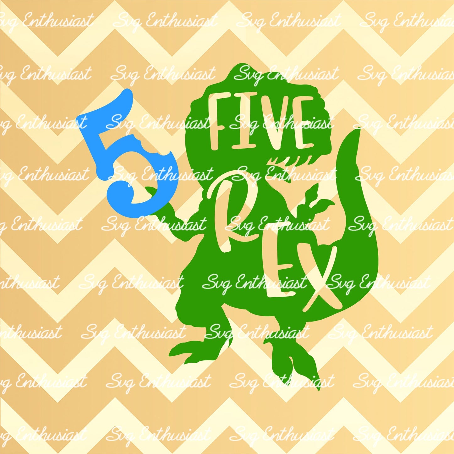 Five Rex SVG PNG DXF