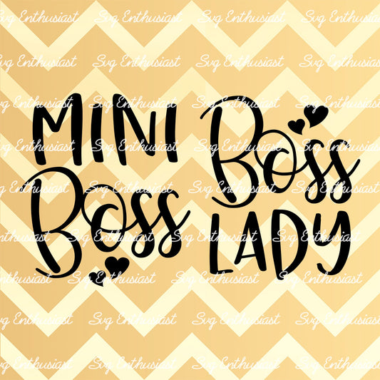 Boss Lady - Mini boss SVG PNG DXF