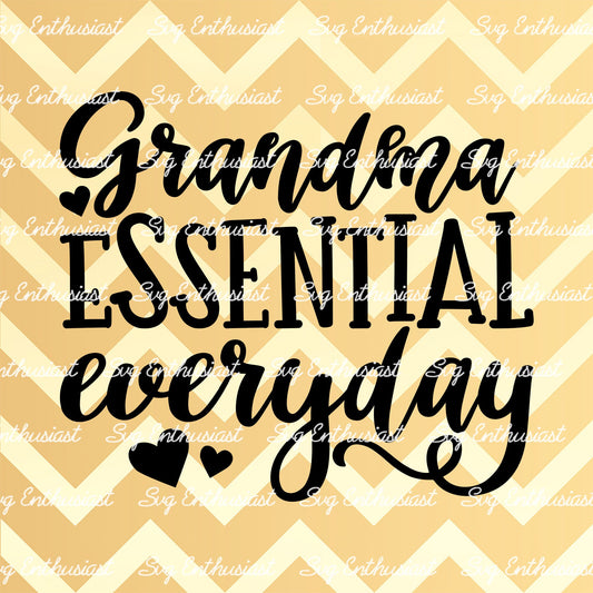 Grandma essential everyday SVG PNG DXF