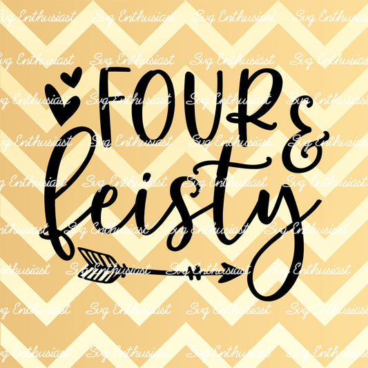 Four and feisty SVG PNG DXF