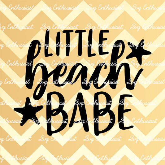 Little beach babe SVG PNG DXF