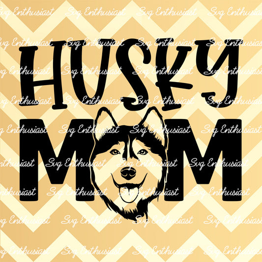 Husky Mom SVG PNG DXF