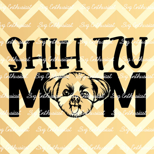 Shih Tzu Mom SVG PNG DXF