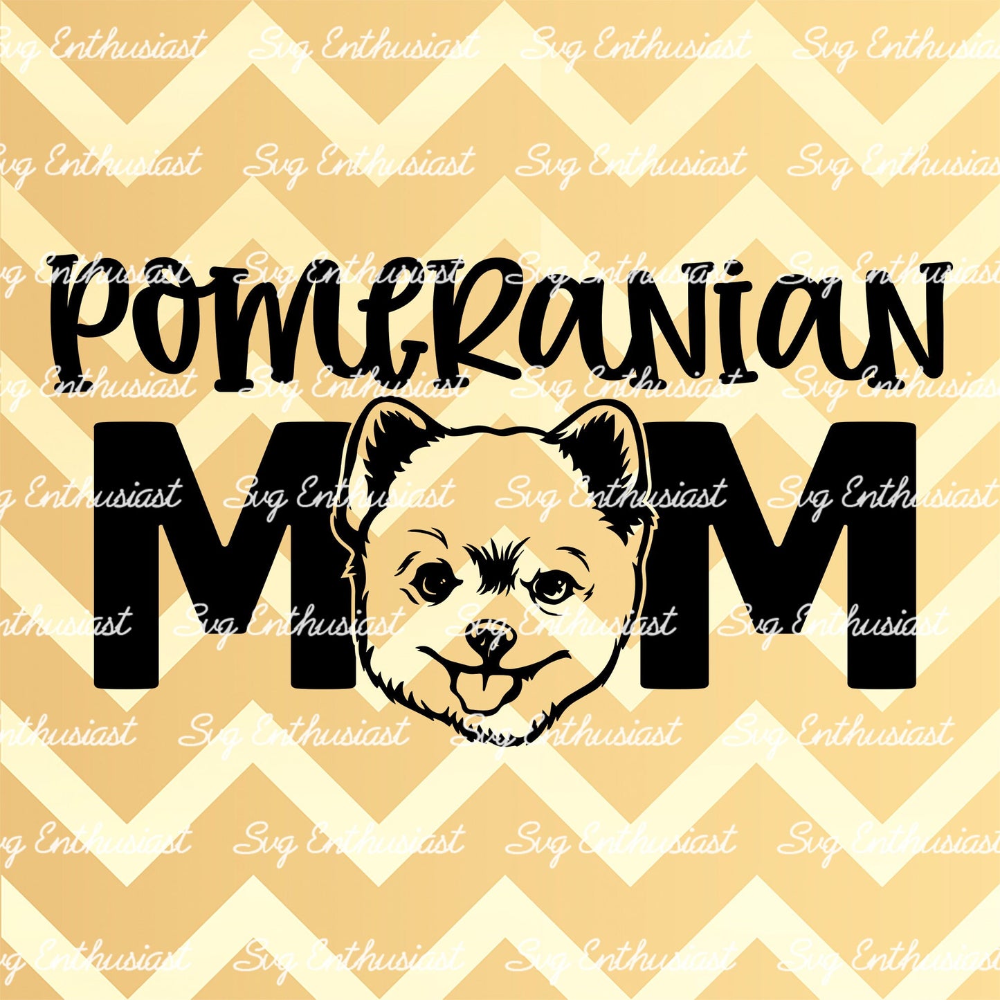 Pomeranian Mom SVG PNG DXF