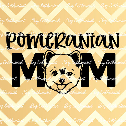 Pomeranian Mom SVG PNG DXF