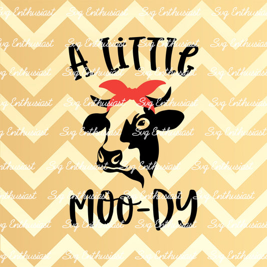 A little moo-dy SVG PNG DXF