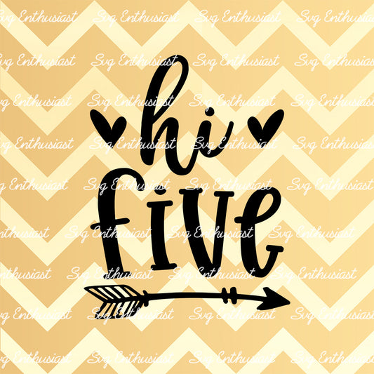 Hi five SVG PNG DXF