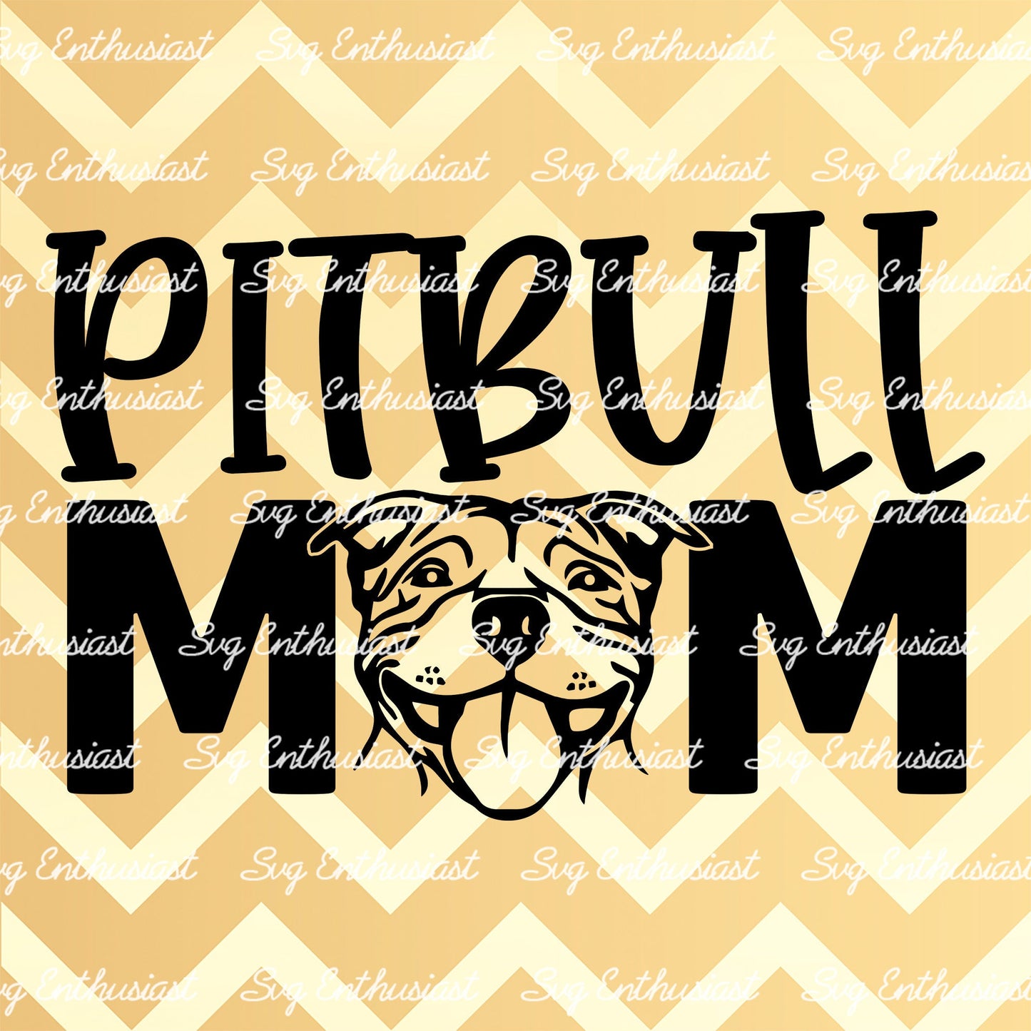 Pitbull Mom SVG PNG DXF