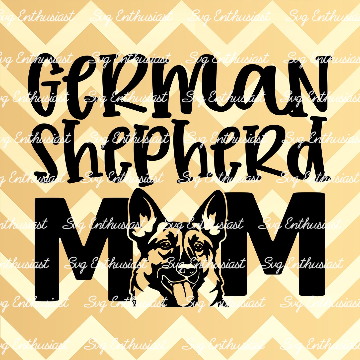 German Shepherd Mom SVG PNG DXF