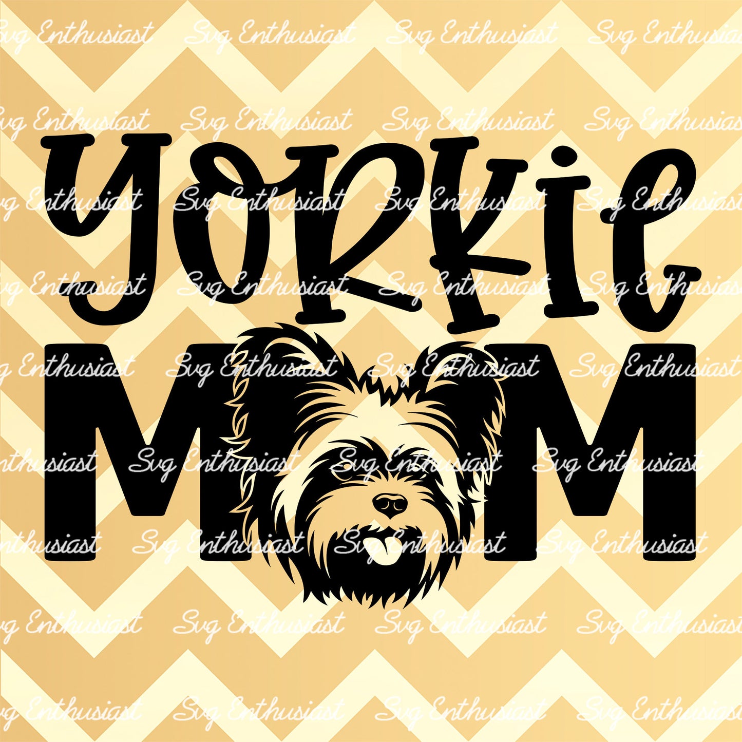 Yorkie Mom SVG PNG DXF