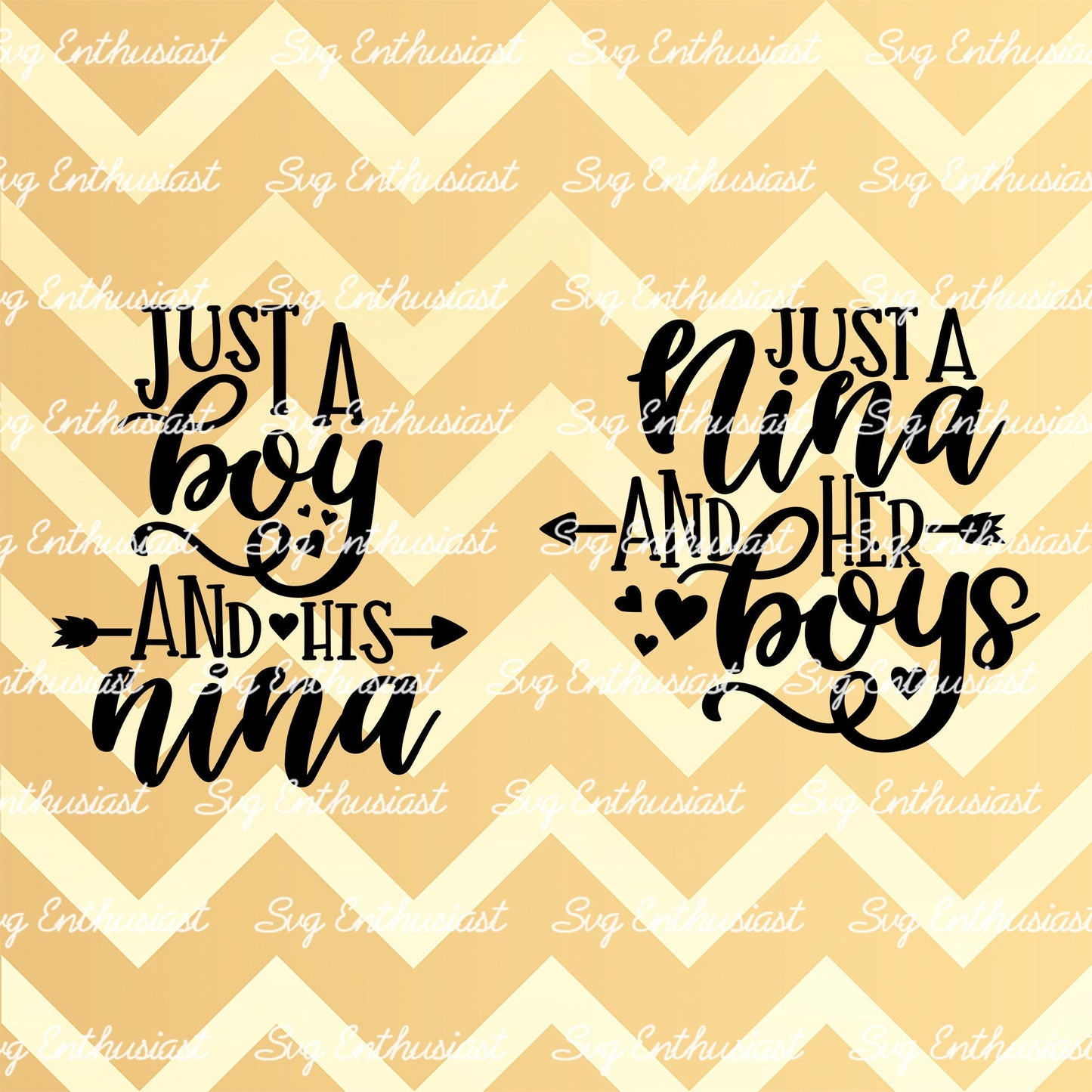 Just a boy and his nina - Just a nina and her boys SVG PNG DXF