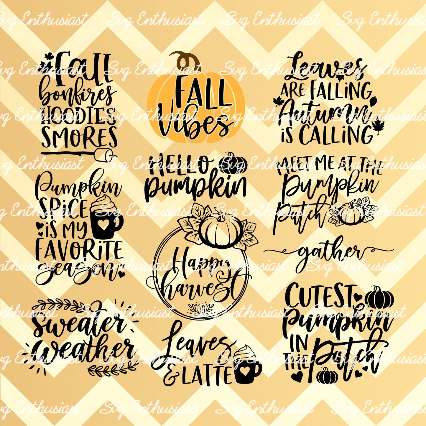 Fall SVG PNG DXF bundle