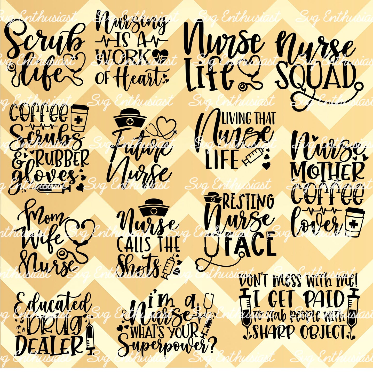 Nurse SVG PNG DXF bundle