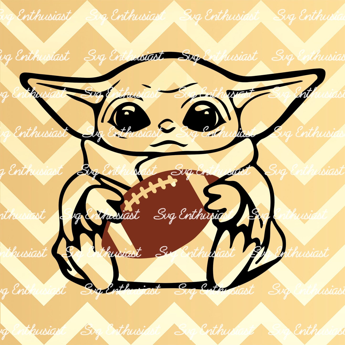 Superbowl Baby yoda SVG PNG DXF