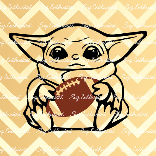 Superbowl Baby yoda SVG PNG DXF