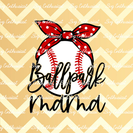 Ballpark mama PNG sublimation