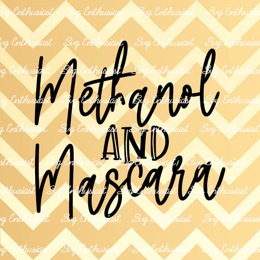 Methanol and mascara SVG PNG DXF