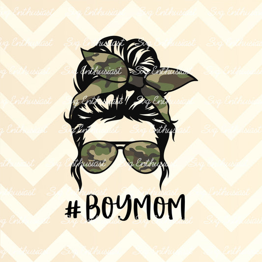 Boy mom messy bun PNG sublimation