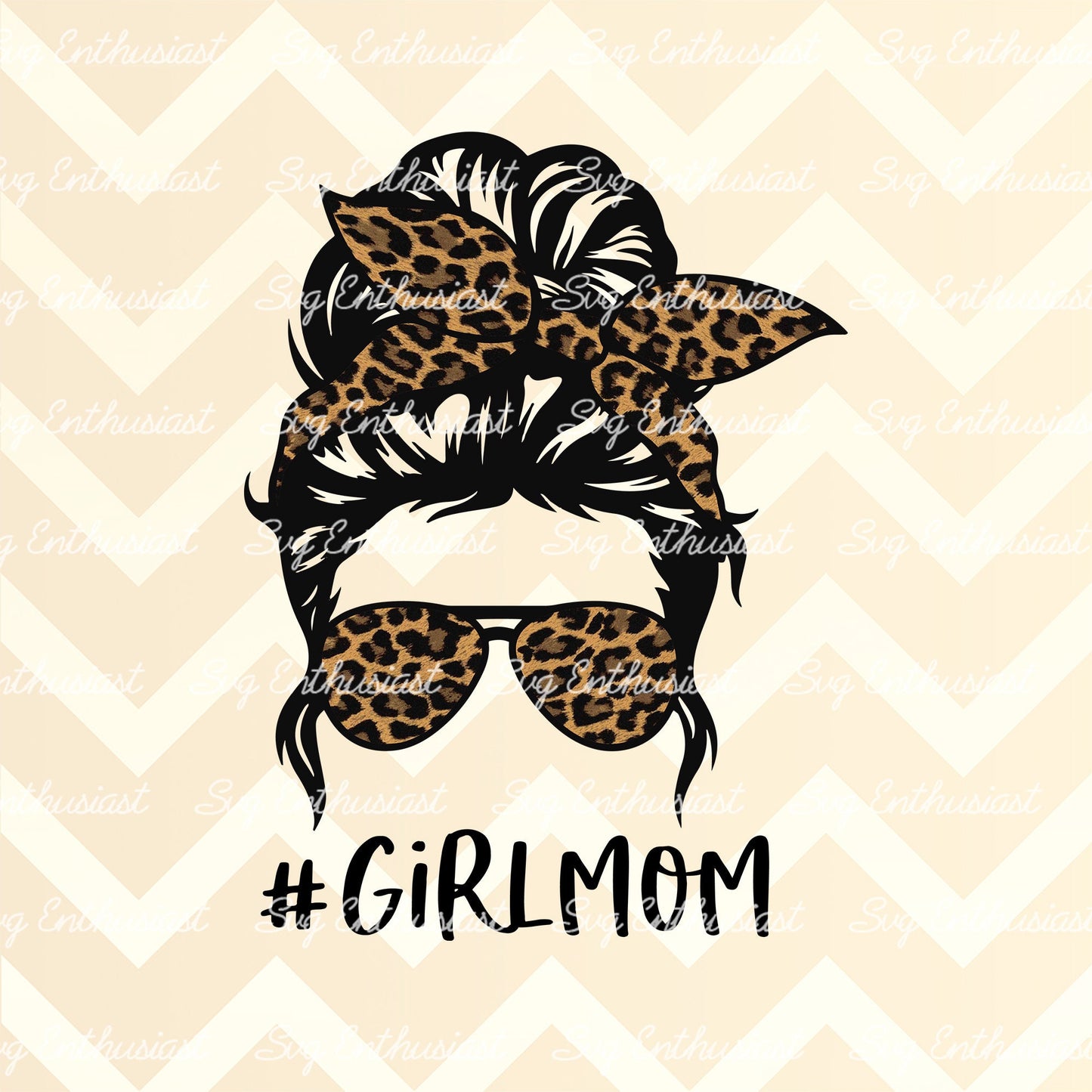 Girl mom messy bun PNG sublimation