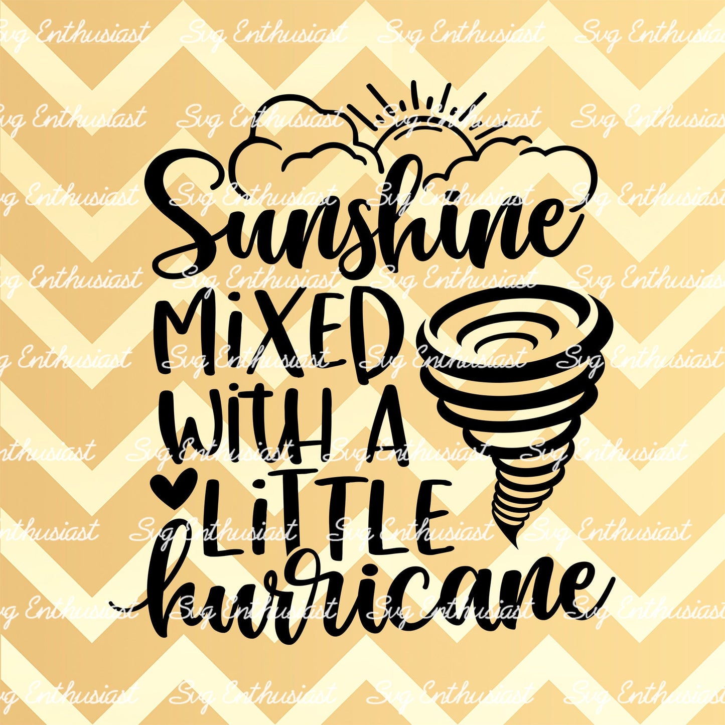 Sunshine mixed with a little hurricane SVG PNG DXF