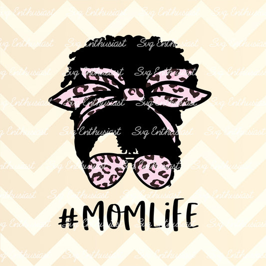 Mom life Afro queen skull PNG sublimation