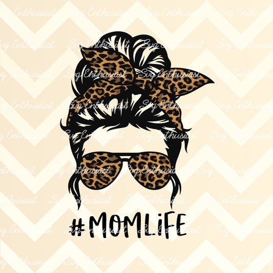 Mom life messy hair PNG sublimation