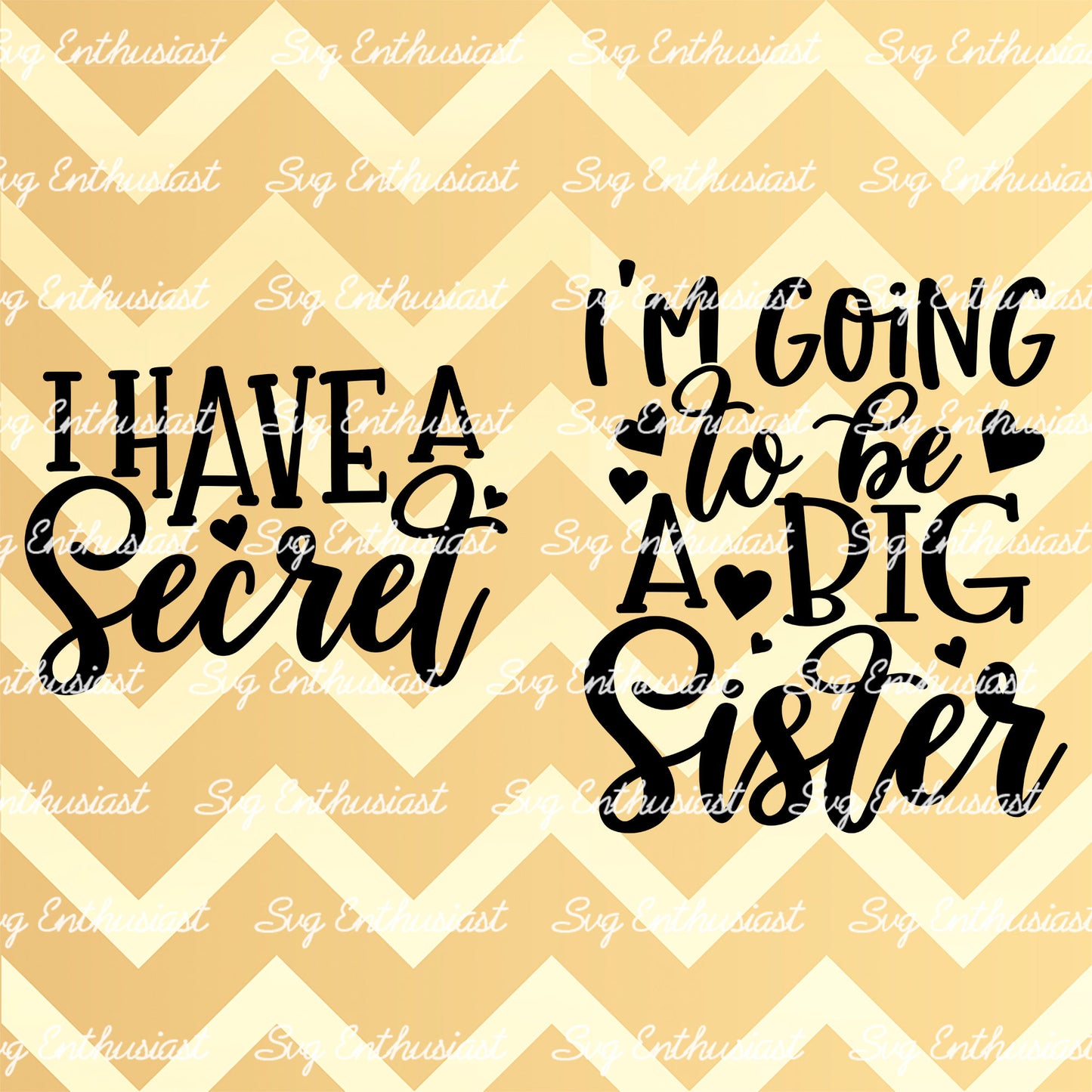 I have a secret - I'm going to be a big sister SVG