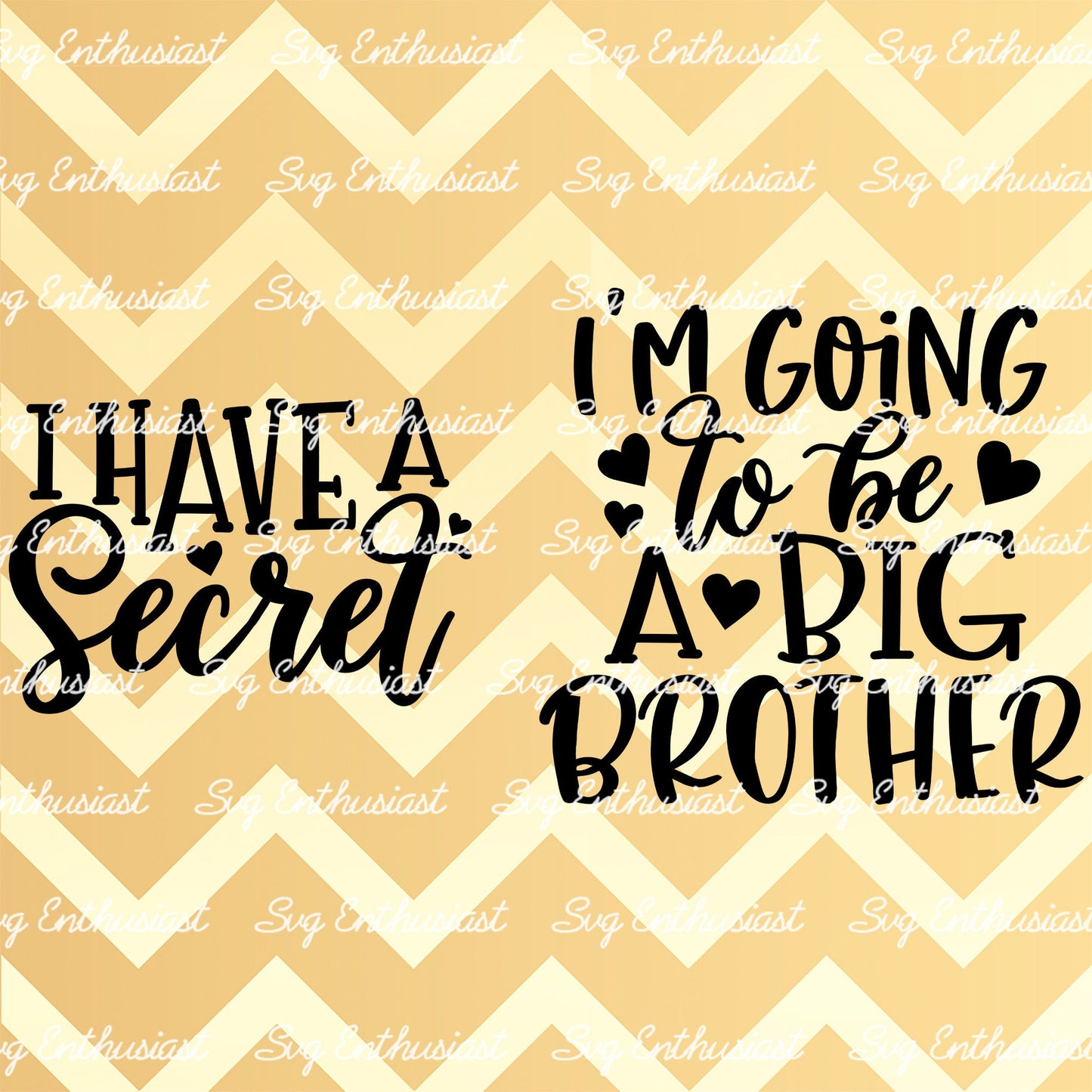 I have a secret - I'm going to be a big brother SVG PNG DXF