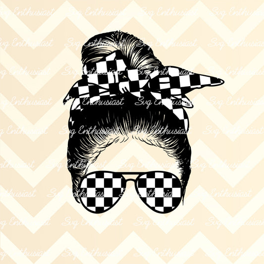 Race mom checkered flag PNG sublimation