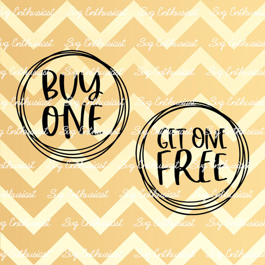 Buy one - Get one free SVG PNG DXF