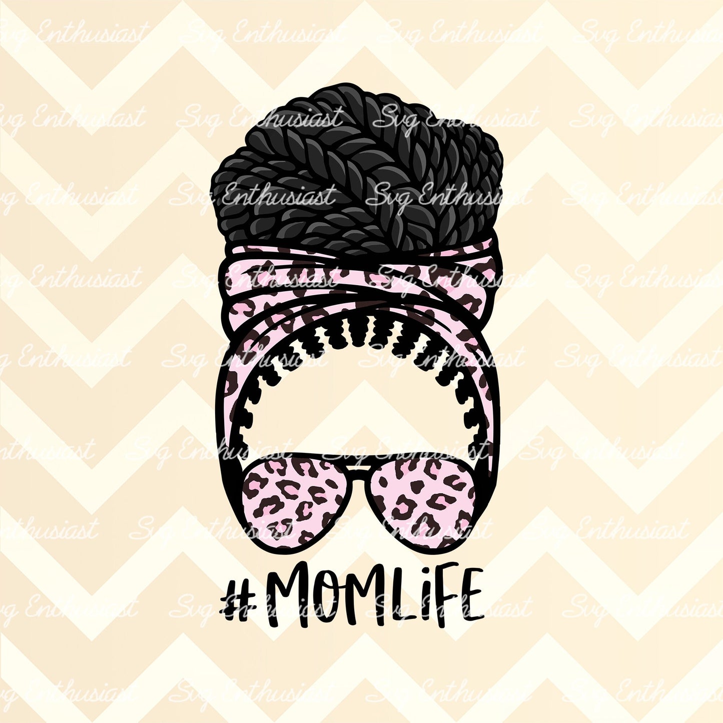 Mom life African American PNG sublimation