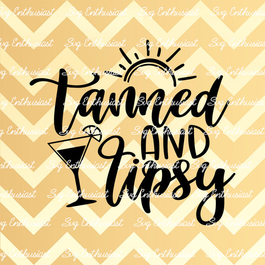 Tanned and tipsy SVG PNG DXF