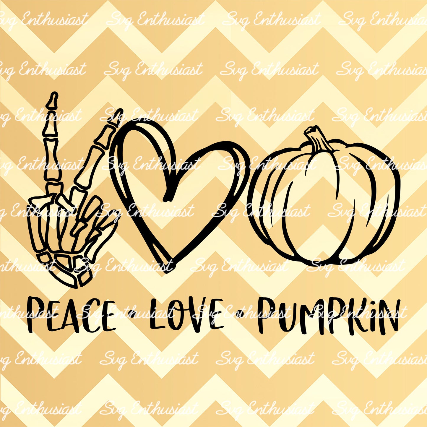 Peace love pumpkin SVG PNG DXF