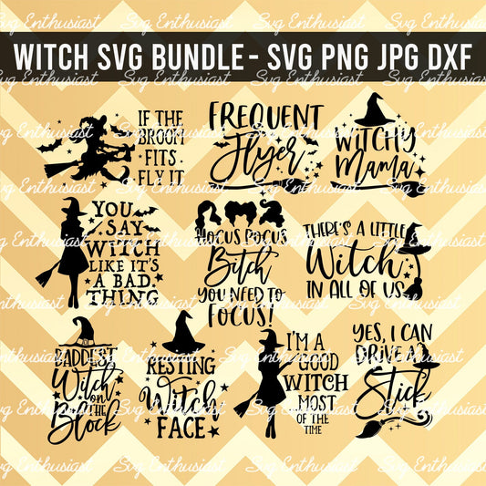 Witch SVG PNG DXF bundle