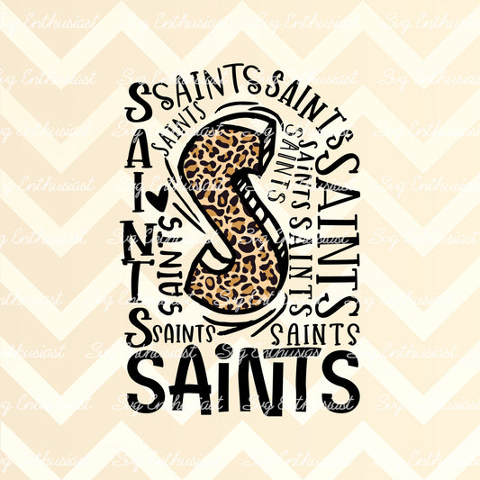 Saints Typography PNG sublimation