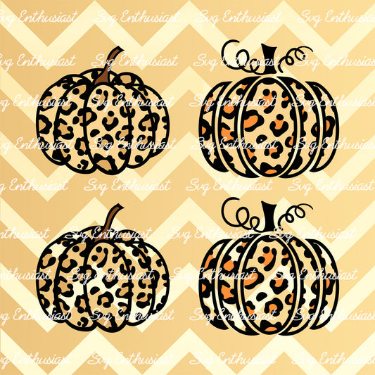 Leopard Pumpkin bundle SVG PNG DXF